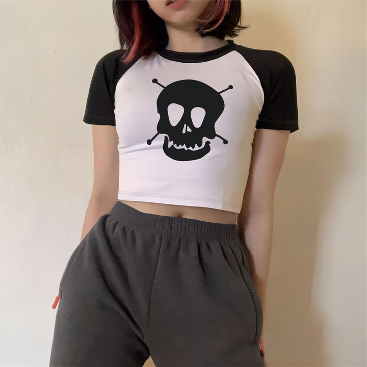 Damen Crop-Top mit motivierendem Schriftzug und lässigem Schnitt Drune