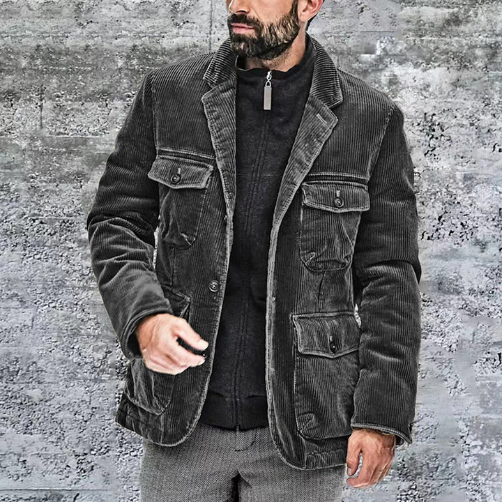 Herren Cordjacke mit praktischen aufgesetzten Taschen und modernem Schnitt Drune