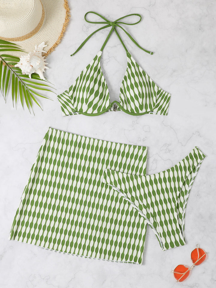 Damen Triangel-Bikini mit stylischem Wickelrock Drune