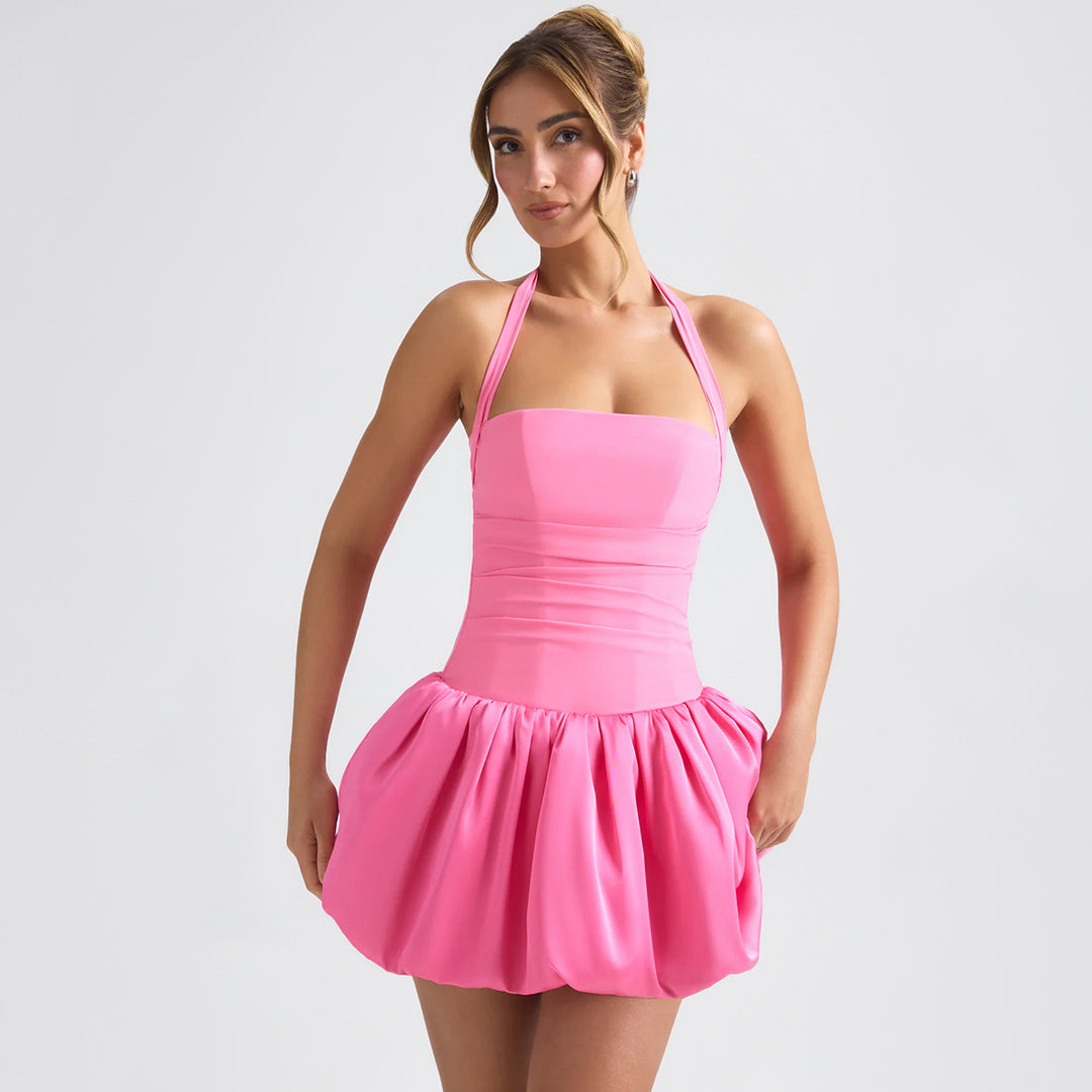 Damen Verspieltes Minikleid mit schwingendem Rock Drune
