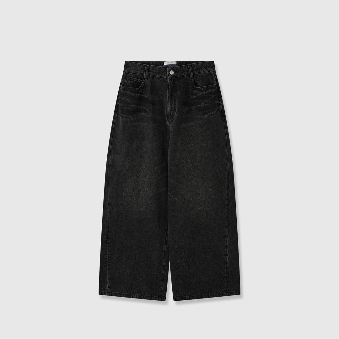 Damen Weit geschnittene Jeans mit hohem Bund Drune
