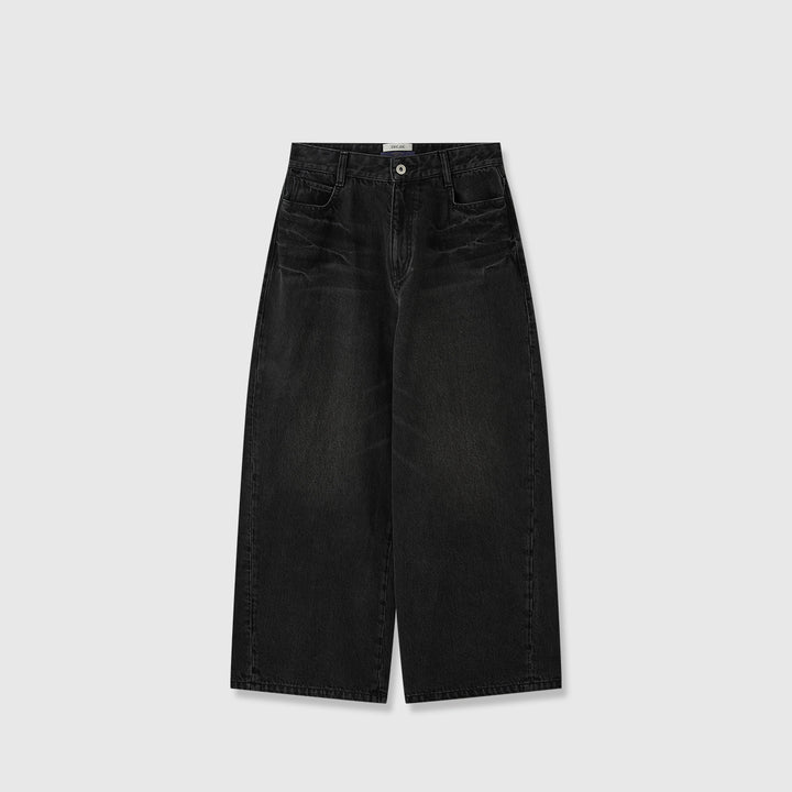 Damen Weit geschnittene Jeans mit hohem Bund Drune