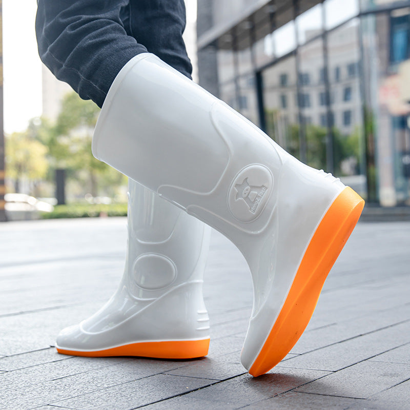 Damen wasserdichte Gummistiefel mit rutschfester Profilsohle und warmem Innenfutter Drune