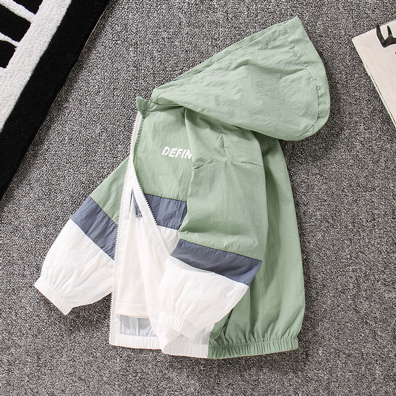 Unisex nan leichte winddichte Kapuzenjacke mit Reißverschluss und elastischen Bündchen  Drune