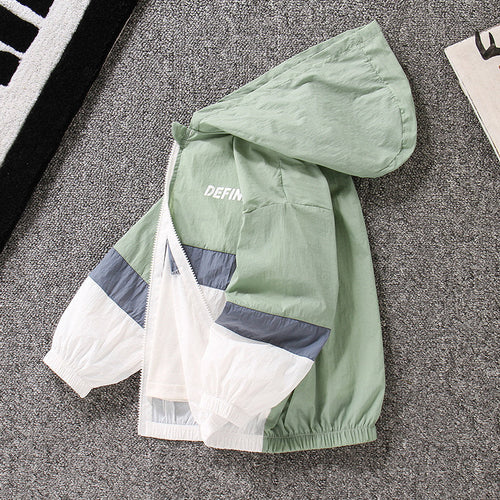 Unisex nan leichte winddichte Kapuzenjacke mit Reißverschluss und elastischen Bündchen  Drune