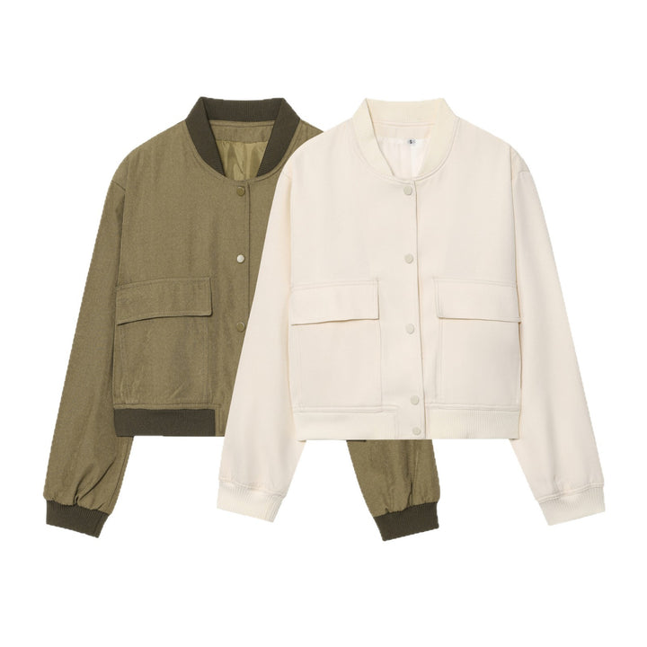 Damen cropped Utility-Jacke mit praktischen Taschen Drune