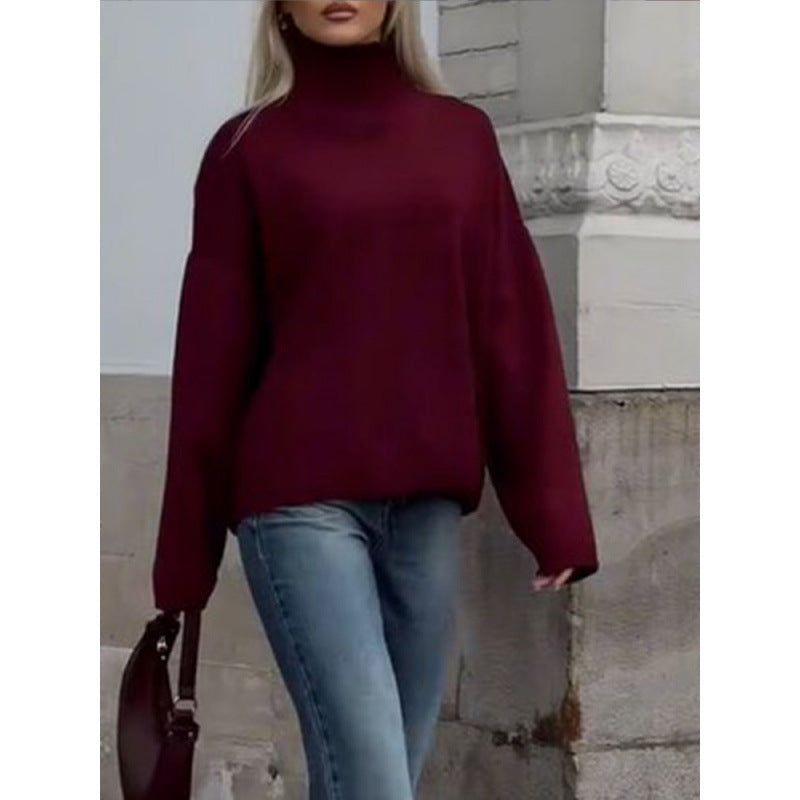 Damen gemütlicher oversized Strickpullover mit weitem Schnitt Drune