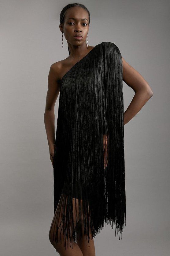 Damen Fransen-Kleid Drune