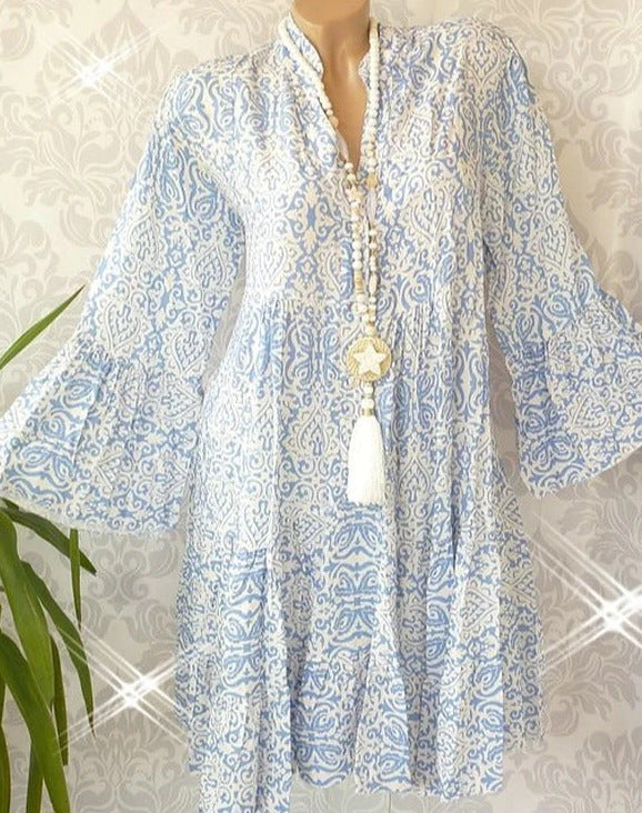 Drune | Bohemian Bedrucktes Tunika Kleid Für Damen