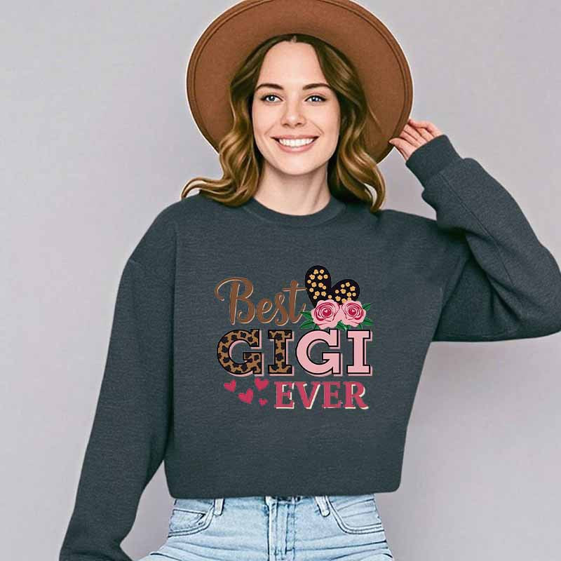 Damen Sweatshirt mit kreativem Gigi-Motiv Drune