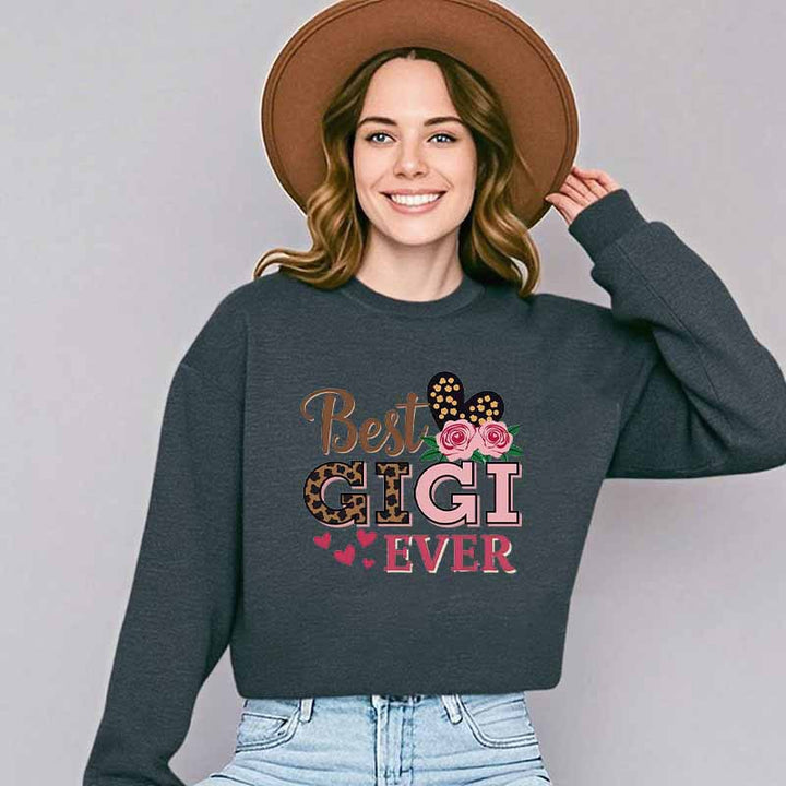 Damen Sweatshirt mit kreativem Gigi-Motiv Drune