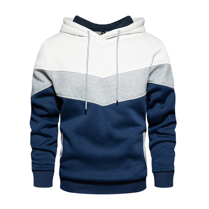 Herren Kapuzenpullover mit kontrastierenden Farbblöcken und weichem Innenfutter Drune