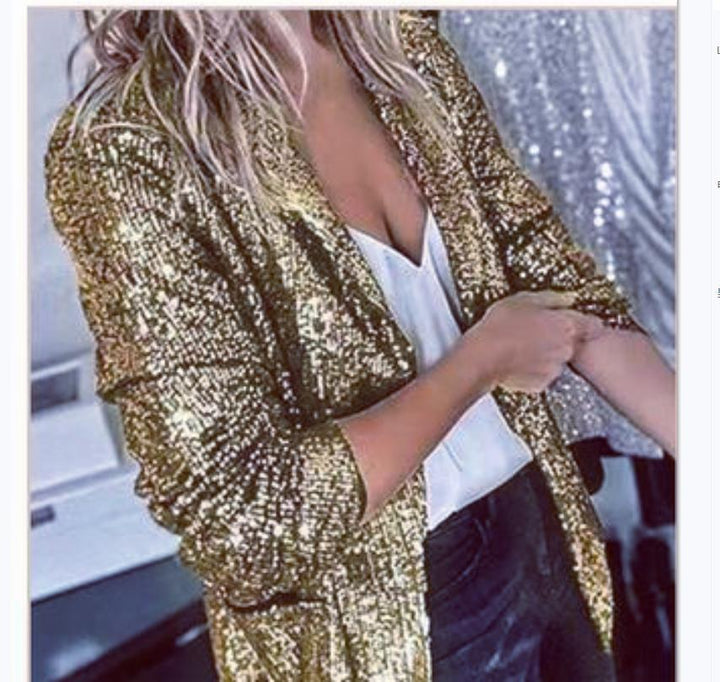 Damen Blazer mit Paillettenbesatz Drune
