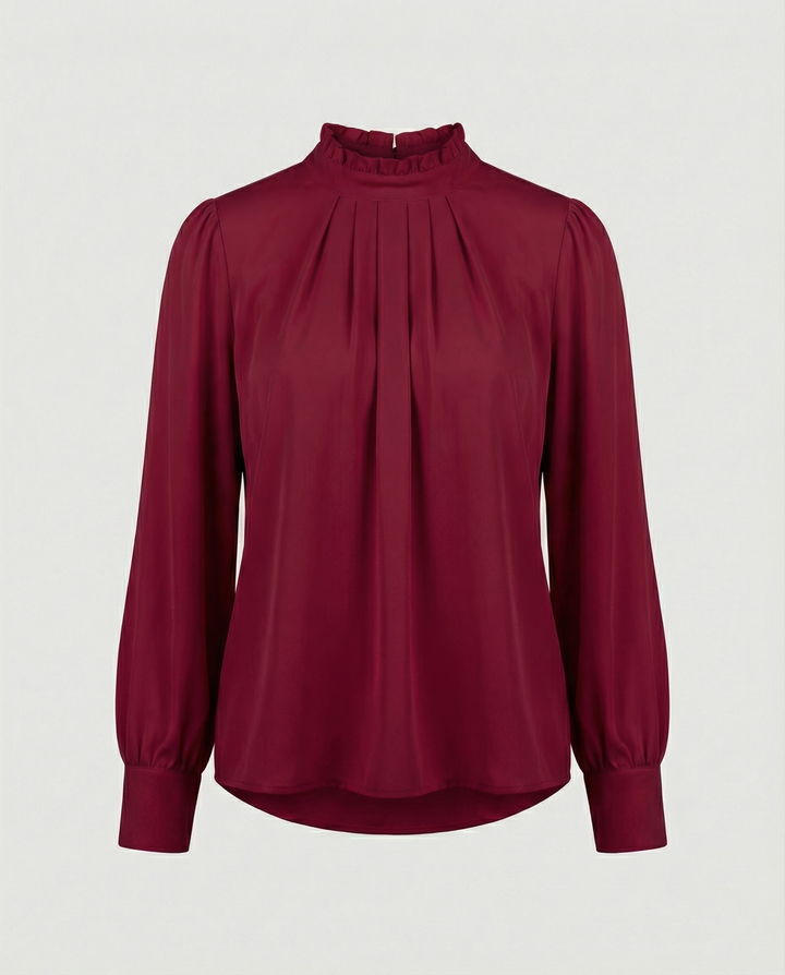 Drune | Falten Hoher Kragen Lässiger Schnitt Elegante Kleidung