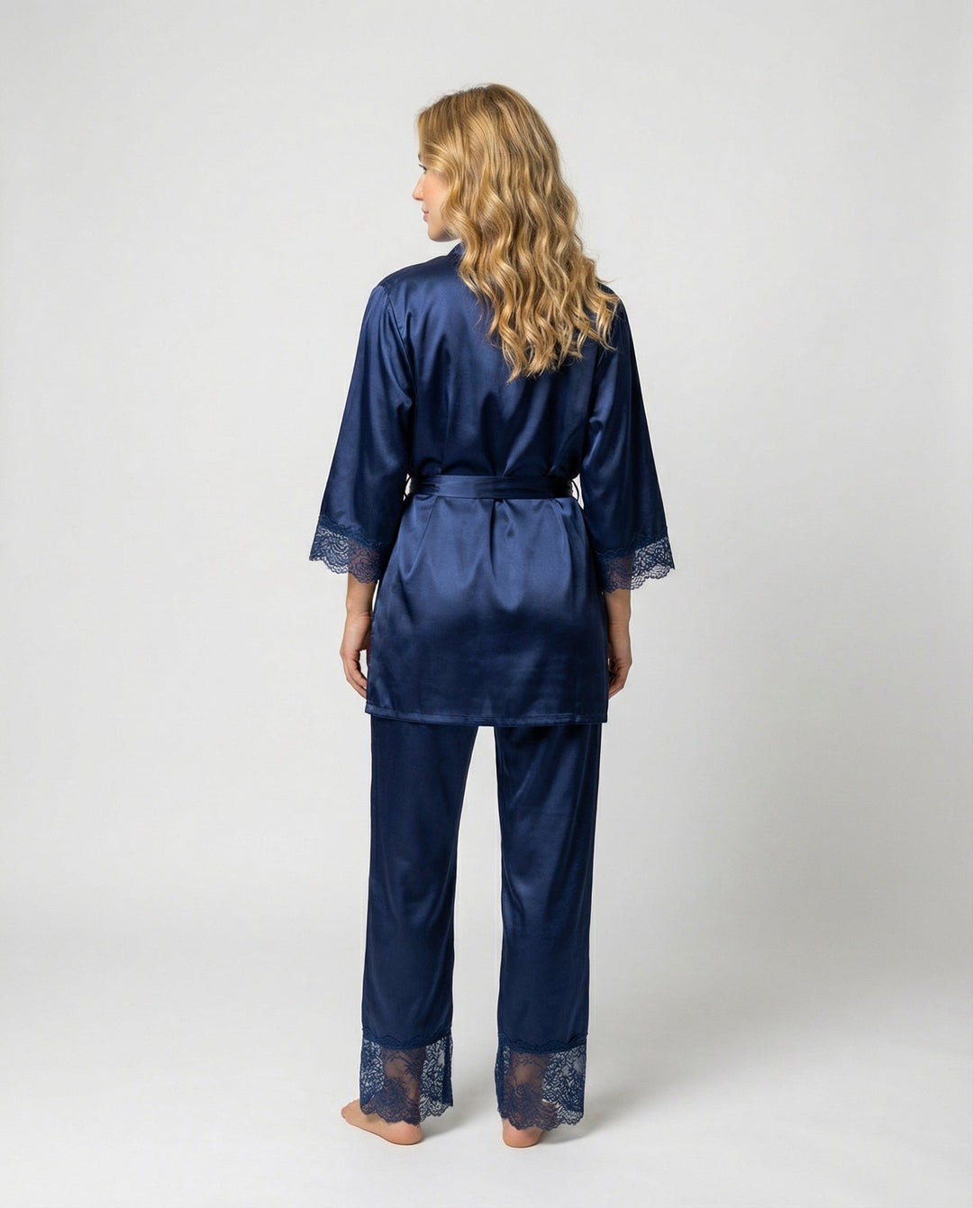 Luxuriöses Seiden Pyjama Set Damen Drune
