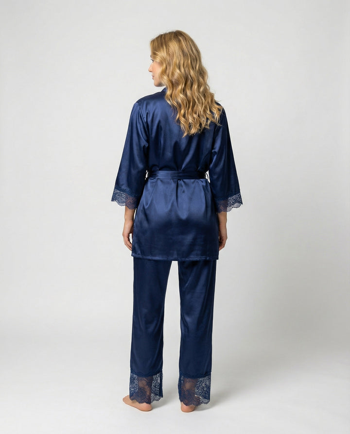Luxuriöses Seiden Pyjama Set Damen Drune
