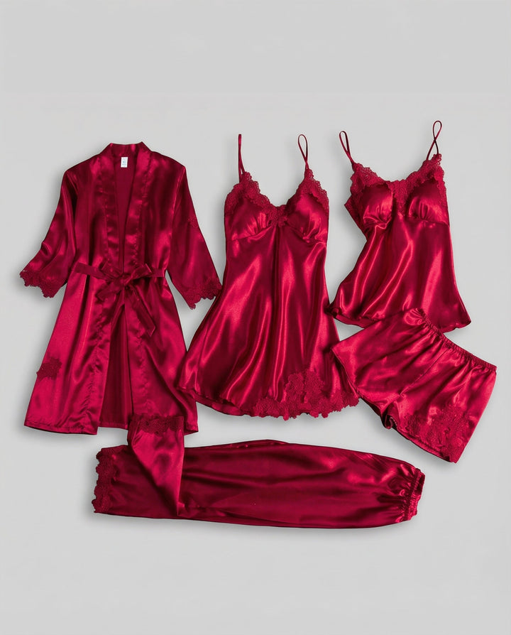 Luxuriöses Seiden Pyjama Set Damen Drune