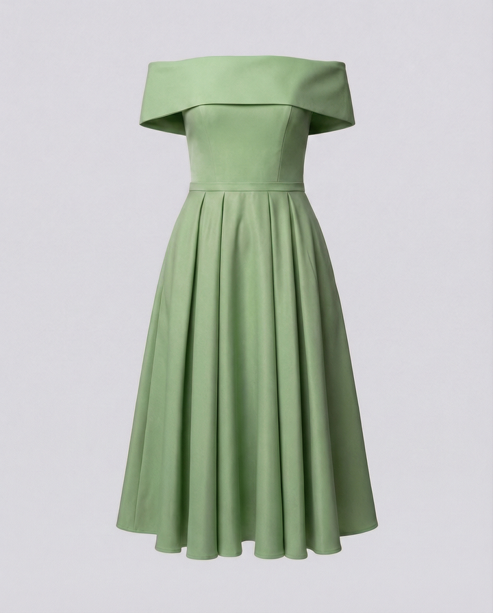Mode Lässig Trägerlos Satin Partykleid