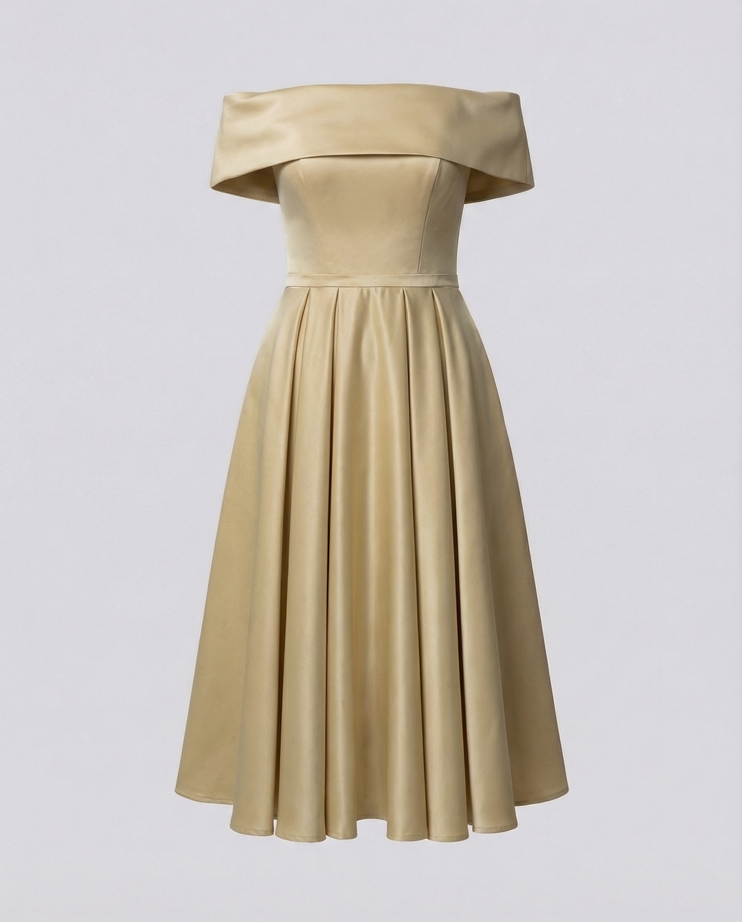 Mode Lässig Trägerlos Satin Partykleid
