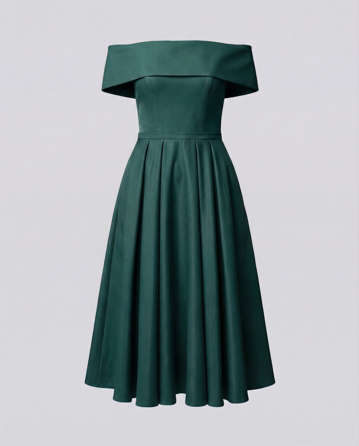 Mode Lässig Trägerlos Satin Partykleid
