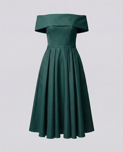 Drune | Vielseitiges Trägerloses Satin-Kleid für Partys