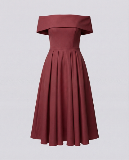 Drune | Vielseitiges Trägerloses Satin-Kleid für Partys