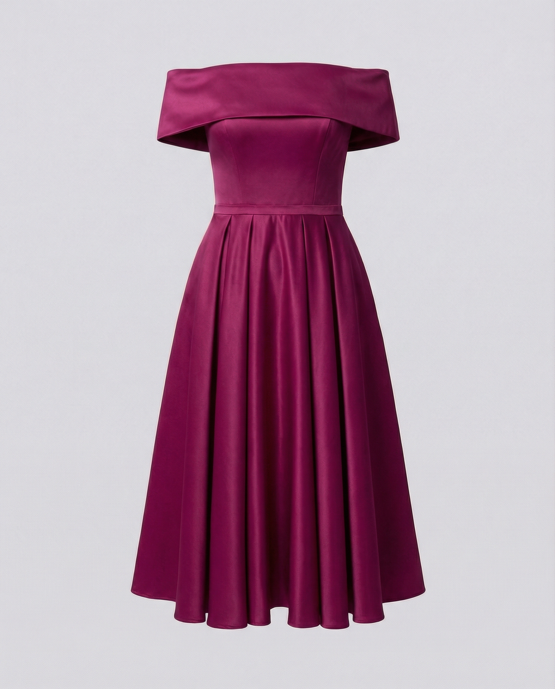 Mode Lässig Trägerlos Satin Partykleid
