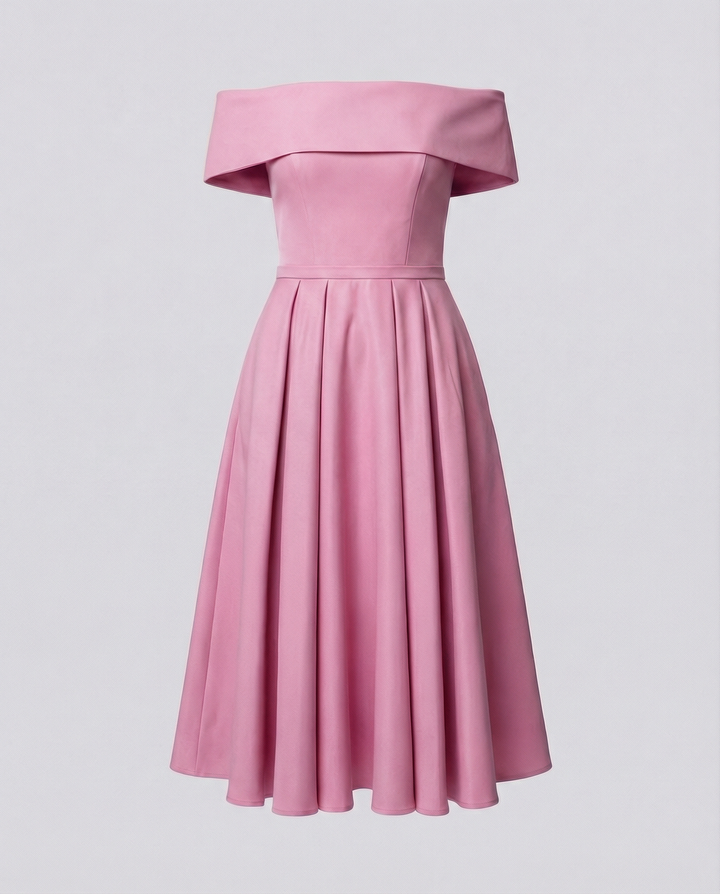 Mode Lässig Trägerlos Satin Partykleid