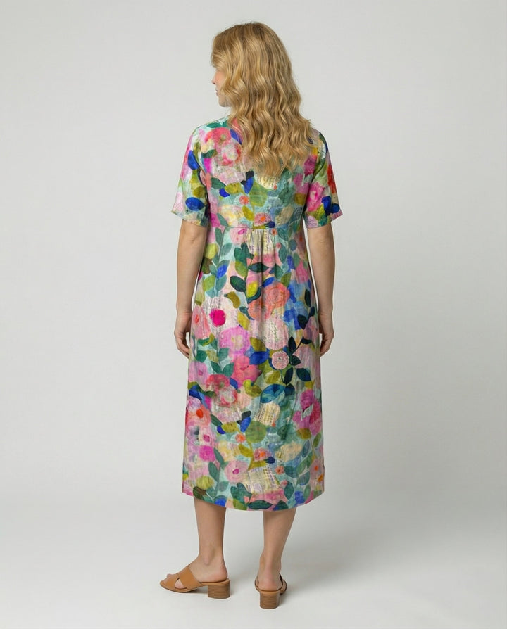 Luftiges Blumen Sommerkleid Damen | Drune
