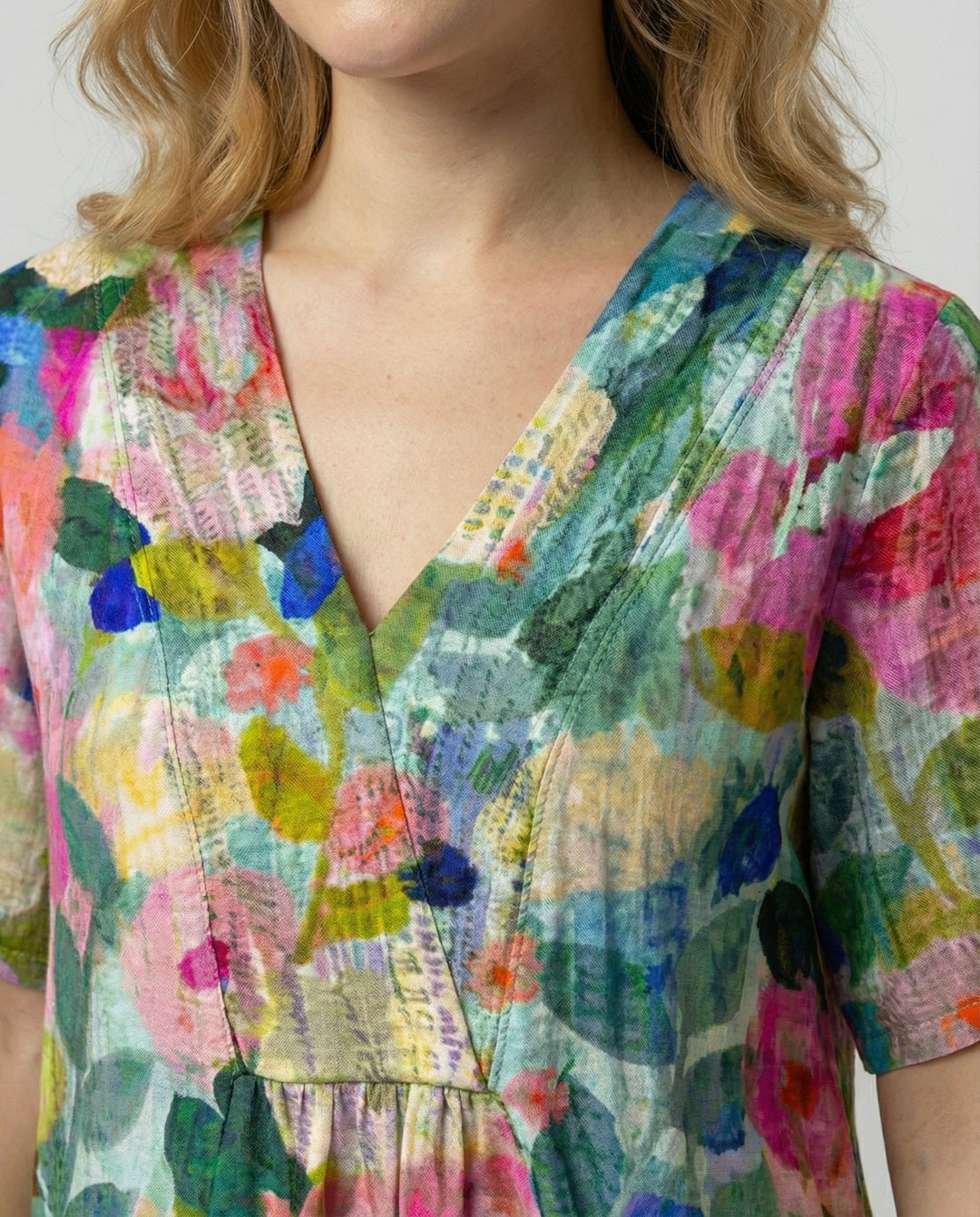 Luftiges Blumen Sommerkleid Damen | Drune