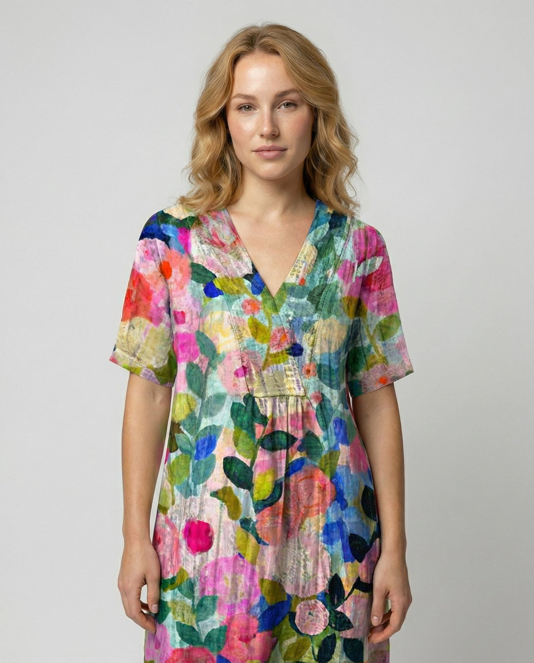 Luftiges Blumen Sommerkleid Damen | Drune