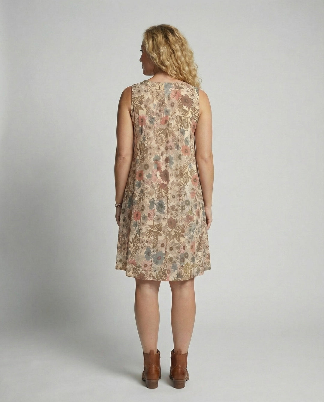 Drune | Damen Floral Mini Kleid Ohne Ärmel