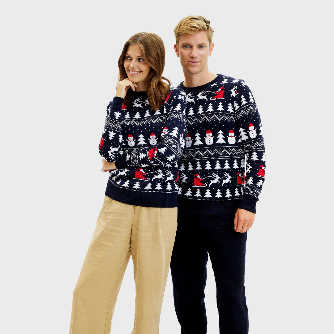 Drune | Der stilvolle Weihnachtspullover Navy - Herren
