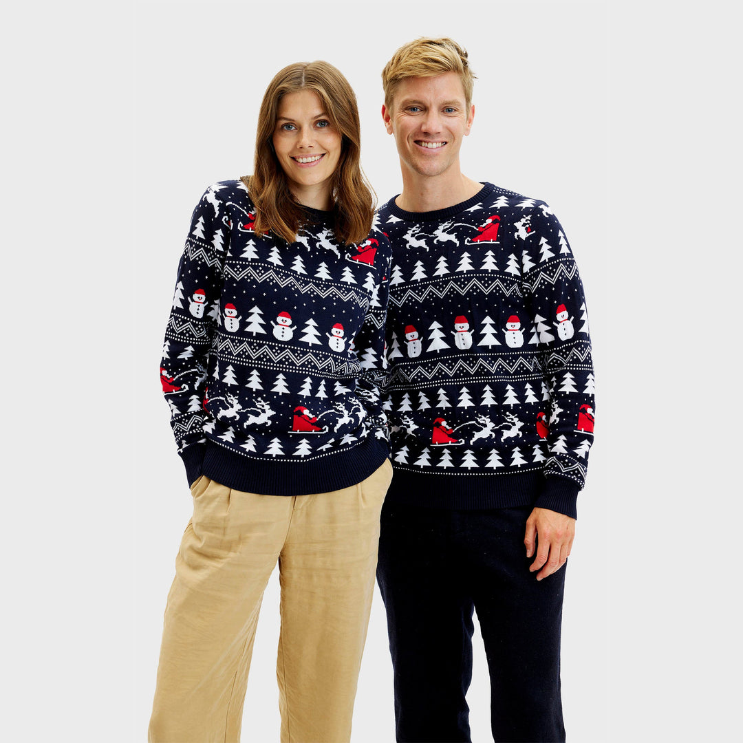 Drune | Der stilvolle WeihnachtsPullover Navy - Damen