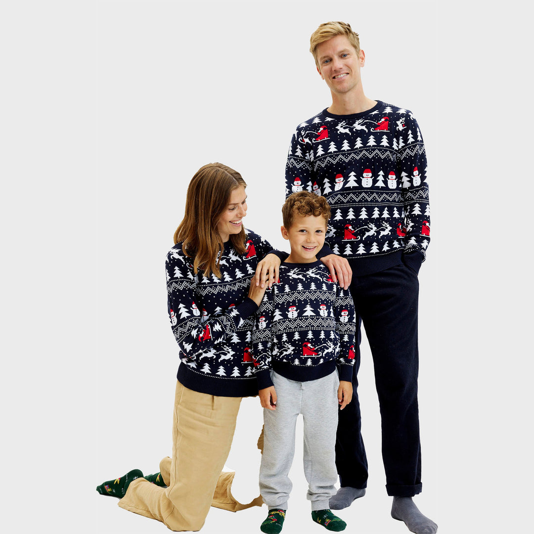 Drune | Der stilvolle Weihnachtspullover Navy - Herren