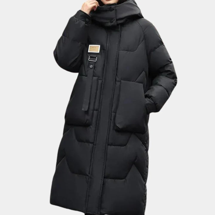 Drune | Kapuzenjacke mit Puffmuster für Frauen