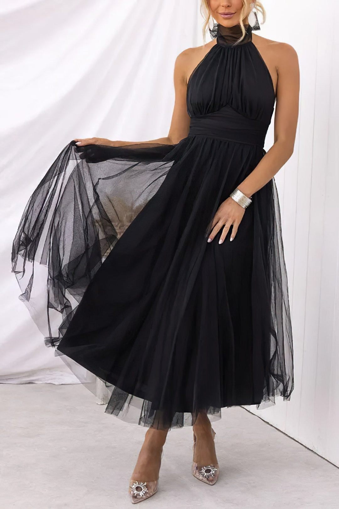 Drune | Stilvolles Ärmelloses Partykleid - Perfekt für einen Raffinierten Abendlook