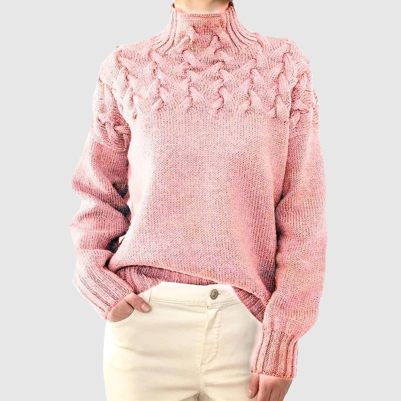 Drune | Kabelstrick Rollkragenpullover mit Langen Ärmeln