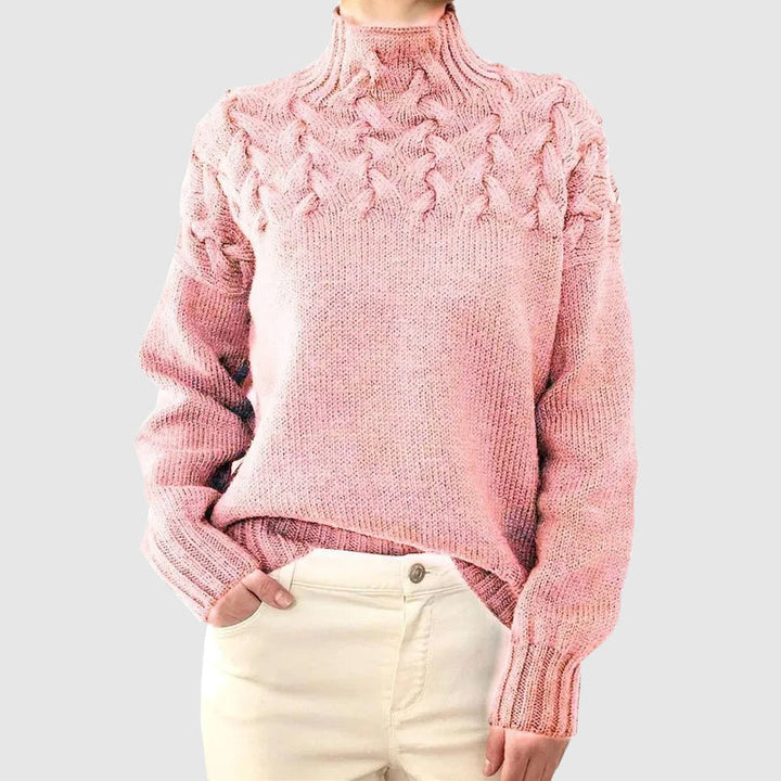 Drune | Kabelstrick Rollkragenpullover mit Langen Ärmeln