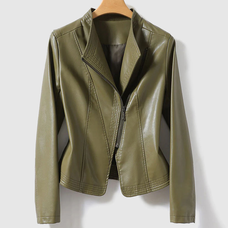Drune | Lederjacke Mit Reißverschluss Für Damen - Ideal für Alltag