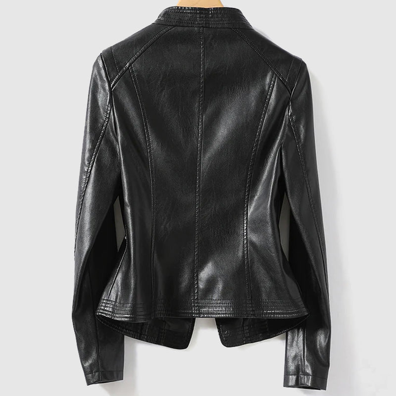 Drune | Lederjacke Mit Reißverschluss Für Damen - Ideal für Alltag