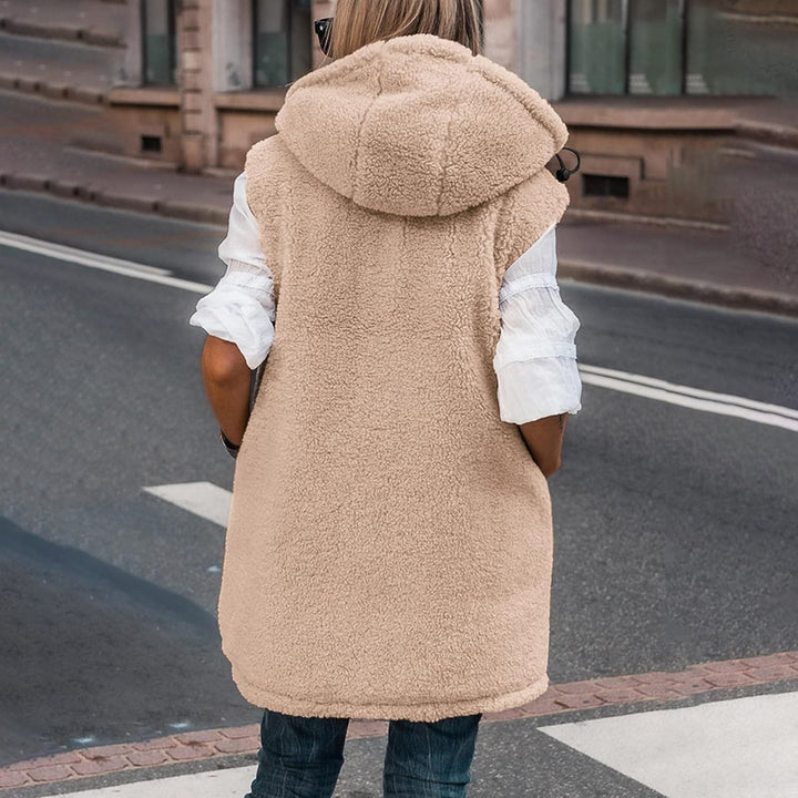 Drune | Damen Wendbare Gefütterte Weste mit Kapuze und Ärmellos Design