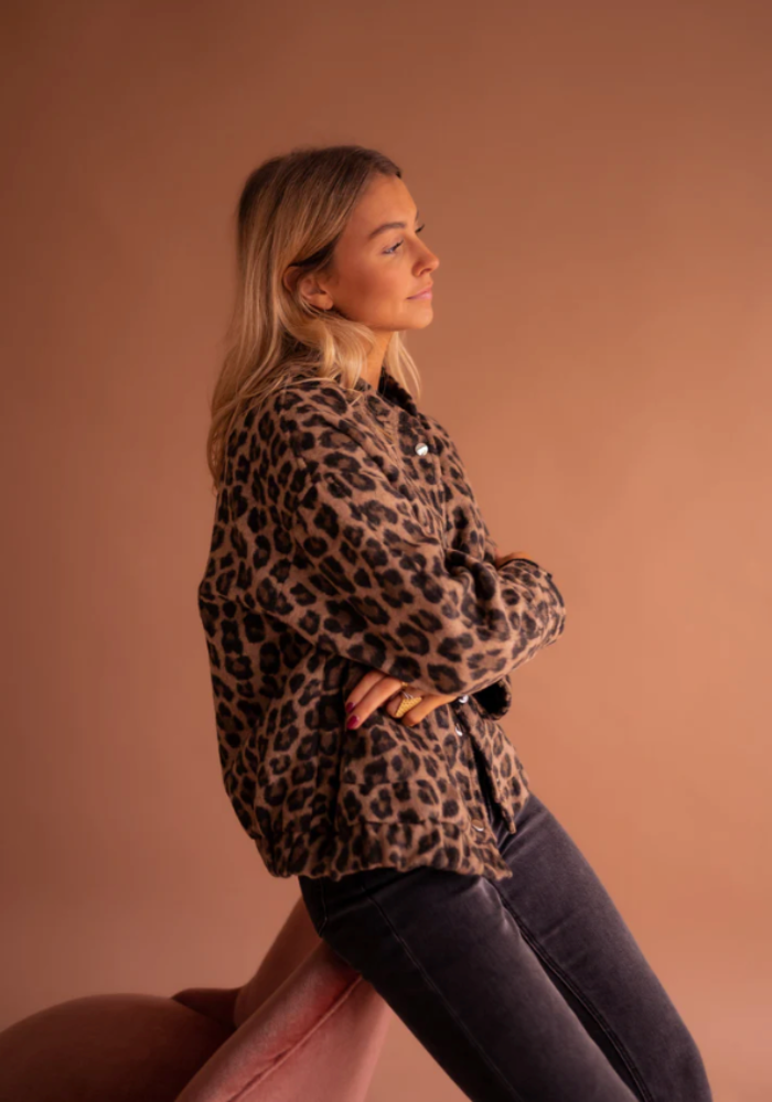 Drune | Leopard Bomberjacke