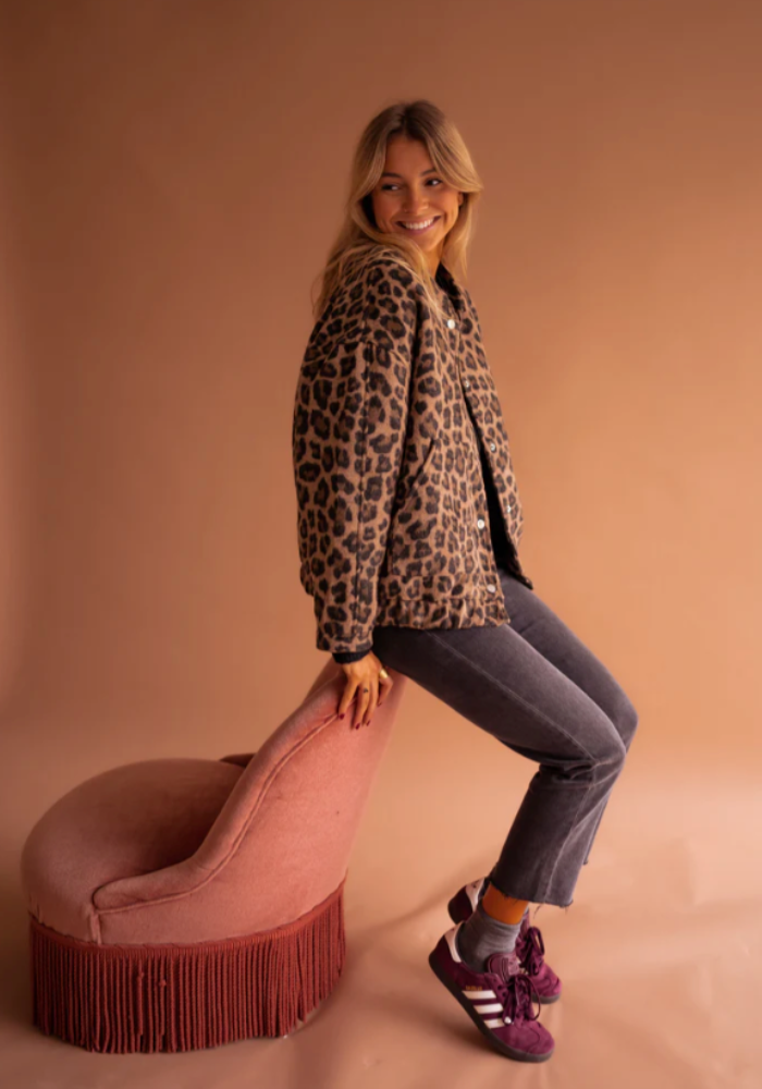 Drune | Leopard Bomberjacke