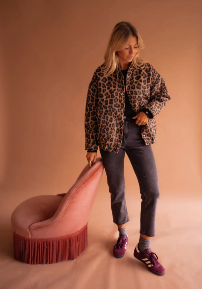 Drune | Leopard Bomberjacke