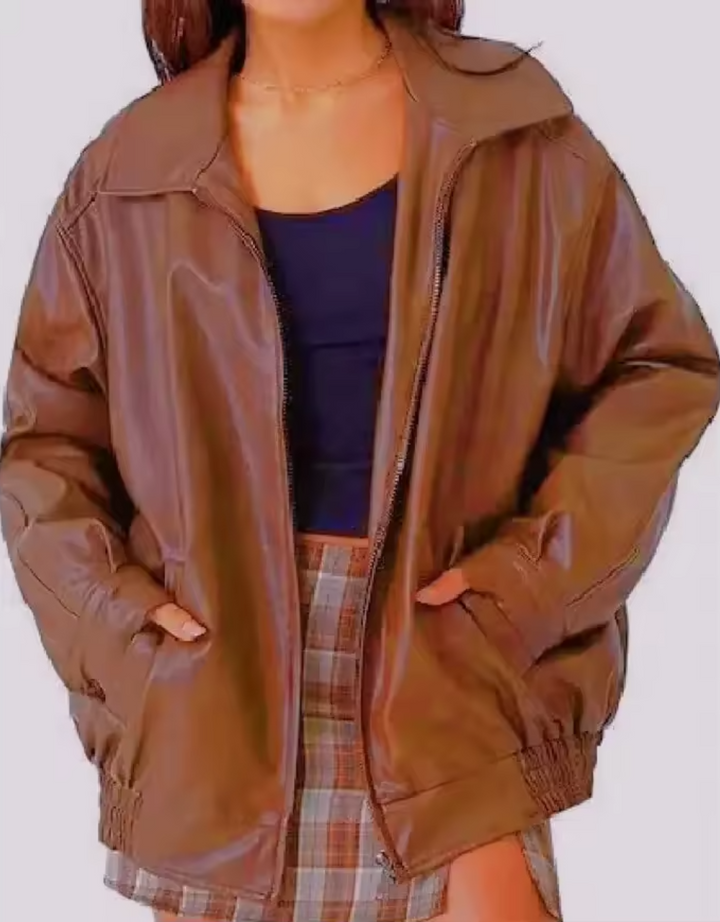 Drune | Klassische Lederjacke Legere PU-Leder