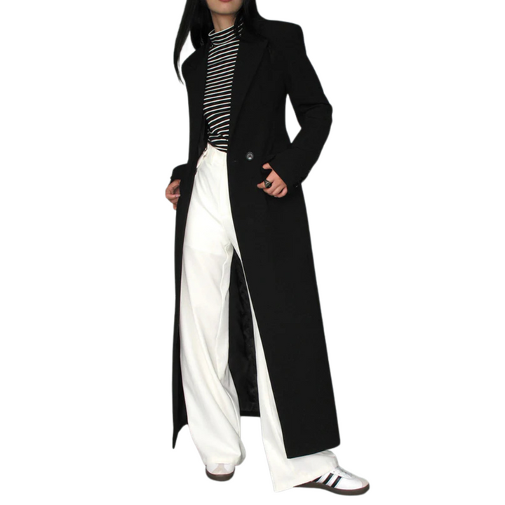 Drune | Schwarzer Trenchcoat
