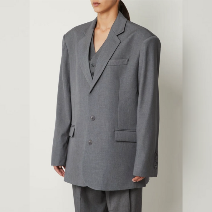 Drune | Klassischer Blazer Wollmischung Stilvoll, Zeitlos