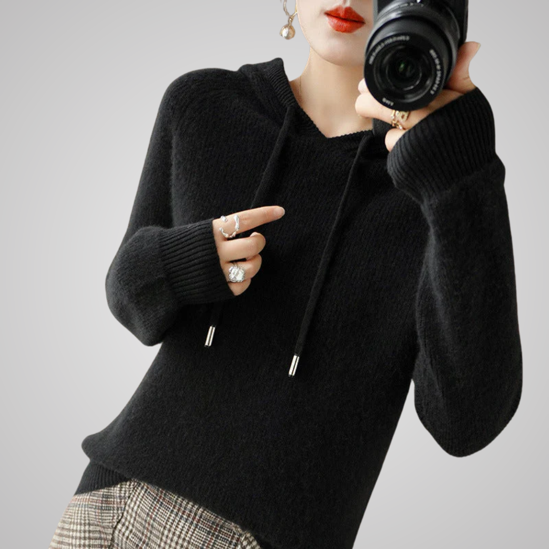 Drune | Strickpullover mit Kapuze Weicher Strick Lässige Passform