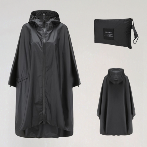 Drune | Damen Faltbare Regenjacke mit Kapuze und Wasserdichtem Stoff